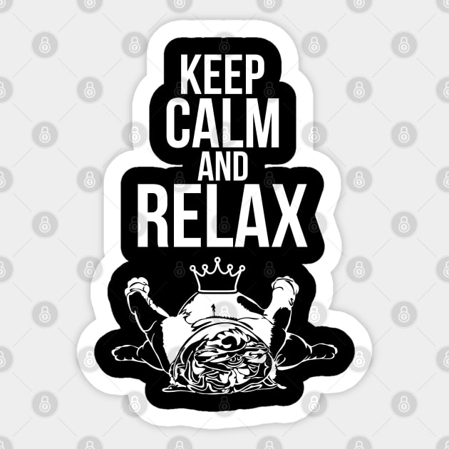 Keep Calm English Bulldog dog saying British Bulldog Sticker by wilsigns